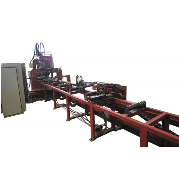 CNC Flat Steel  Punching & Cutting Line -plate width 120mm，hole φ40mm 